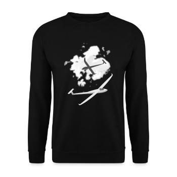 Glider gifts - Segelflugzeug geschenke - Unisex Sweatshirt - black - Front - Alina (178cm) & Michal (187cm)