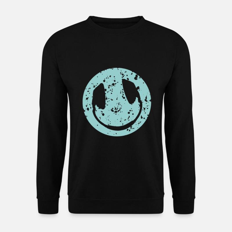 Smilie Musik Kopfhörer - Unisex Pullover - Schwarz