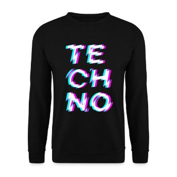 Techno Rave - Unisex Pullover - Schwarz - Vorne - Alina (178cm) & Michal (187cm)