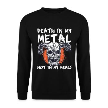 Vegan Death Metal - Unisex Sweatshirt - black - Front - Alina (178cm) & Michal (187cm)