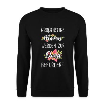 Great mom's mothers granny - Unisex Sweatshirt - black - Front - Alina (178cm) & Michal (187cm)