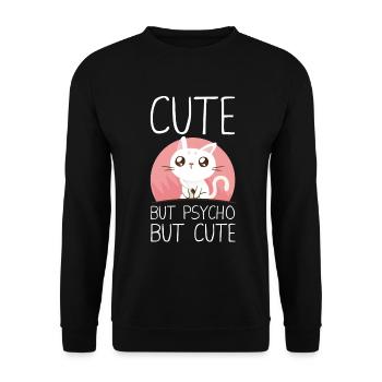Mignon mais psychopathe mais mignon - Sweat-shirt Unisexe - noir - Devant - Alina (178cm) & Michal (187cm)