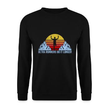 Ultramarathon Ultra Runner Jogging Running 100 km - Unisex Sweatshirt - black - Front - Alina (178cm) & Michal (187cm)