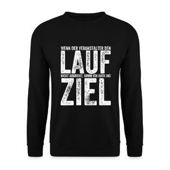 Ultramarathon Ultra Runner Joggen Laufen 100 km - Unisex Pullover - Schwarz - Vorne - Alina (178cm) & Michal (187cm)