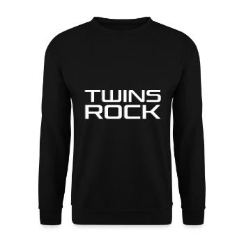 Jumeaux Rock - Sweat-shirt Unisexe - noir - Devant - Alina (178cm) & Michal (187cm)