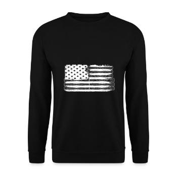 Drapeau américain - Sweat-shirt Unisexe - noir - Devant - Alina (178cm) & Michal (187cm)