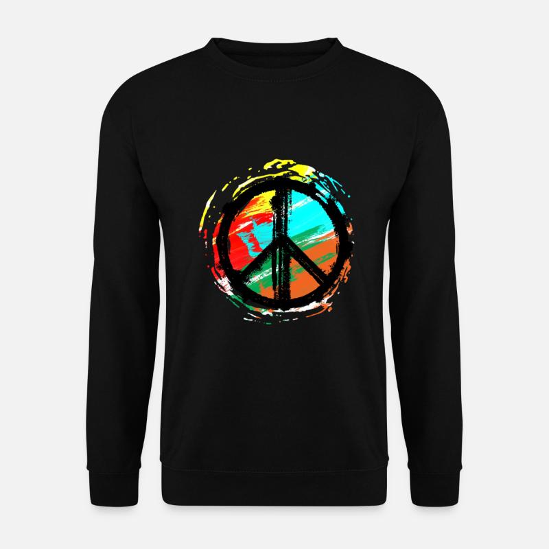 Peace - Farben - Unisex Pullover - Schwarz