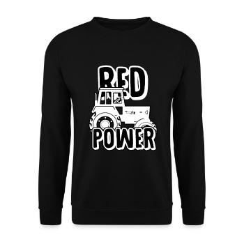 Tractor - Red Power - Unisex Sweatshirt - black - Front - Alina (178cm) & Michal (187cm)