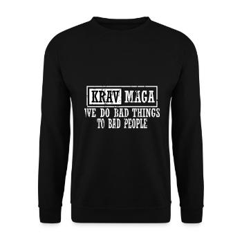 Krav Maga - Unisex Sweatshirt - black - Front - Alina (178cm) & Michal (187cm)