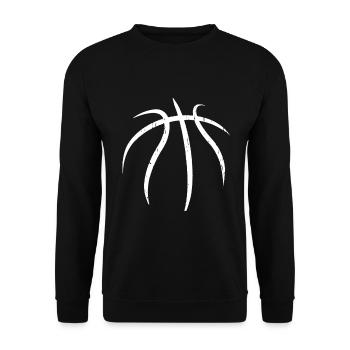 Basketball - Ball - Unisex Sweatshirt - black - Front - Alina (178cm) & Michal (187cm)