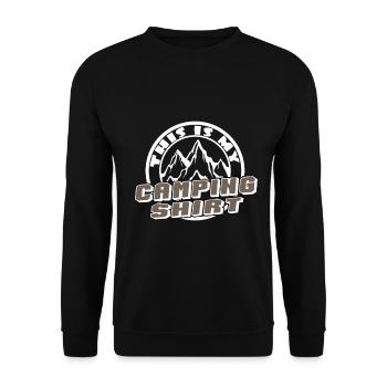 C'est ma chemise de camping - Sweat-shirt Unisexe - noir - Devant - Alina (178cm) & Michal (187cm)