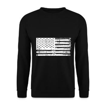 American flag baseball - Unisex Sweatshirt - black - Front - Alina (178cm) & Michal (187cm)
