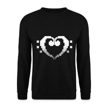 Coeur de basse - Sweat-shirt Unisexe - noir - Devant - Alina (178cm) & Michal (187cm)