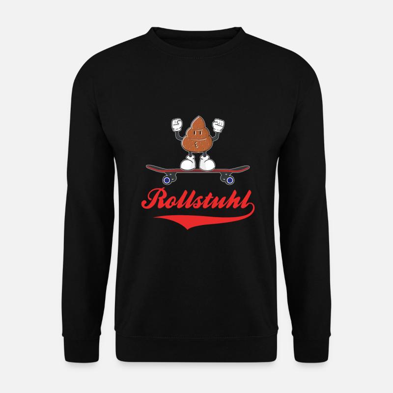 Rollstuhl Skateboard - Unisex Pullover - Schwarz