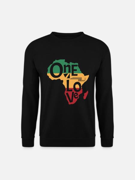One love Reggae Musik Afrika Rasta Reggaemusik - Unisex Pullover - Schwarz