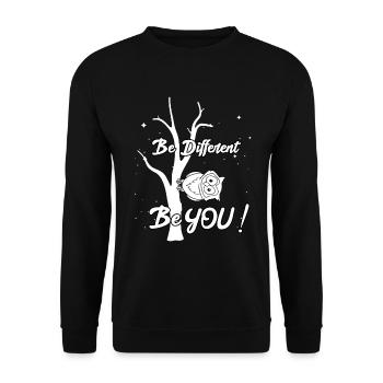 Be Different - Be You - Unisex Sweatshirt - black - Front - Alina (178cm) & Michal (187cm)