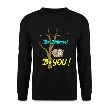 Be Different - Be You - Unisex Sweatshirt - black - Front - Alina (178cm) & Michal (187cm)