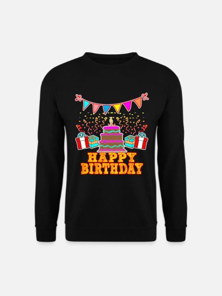 Happy Birthday - Unisex Pullover - Schwarz