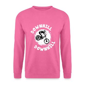 VTT Down Hill - Sweat-shirt Unisexe - rose - Devant