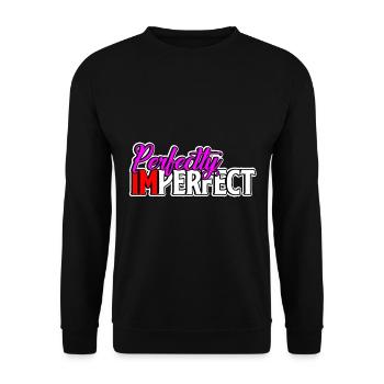 Perfectly imperfect - Unisex Sweatshirt - black - Front - Alina (178cm) & Michal (187cm)