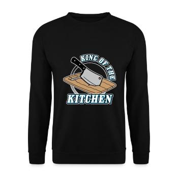King of the kitchen - Unisex Sweatshirt - black - Front - Alina (178cm) & Michal (187cm)