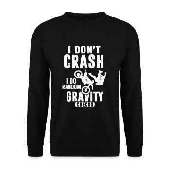 Je ne tombe pas en panne, je fais des contrôles de cravité aléatoires - Sweat-shirt Unisexe - noir - Devant - Alina (178cm) & Michal (187cm)