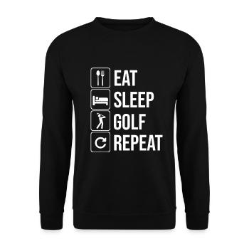 Golfer Golf - Unisex Pullover - Schwarz - Vorne - Alina (178cm) & Michal (187cm)