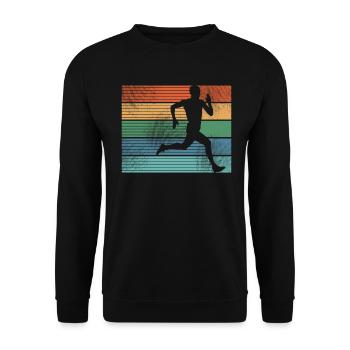 Laufen Joggen Running - Unisex Pullover - Schwarz - Vorne - Alina (178cm) & Michal (187cm)