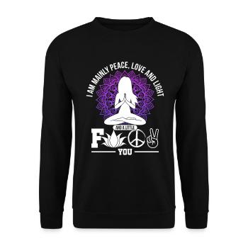 Hippie yoga - Unisex Sweatshirt - black - Front - Alina (178cm) & Michal (187cm)