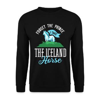 Cheval islandais - Sweat-shirt Unisexe - noir - Devant - Alina (178cm) & Michal (187cm)
