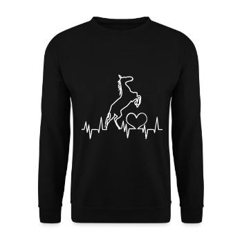 Cheval islandais - Sweat-shirt Unisexe - noir - Devant - Alina (178cm) & Michal (187cm)