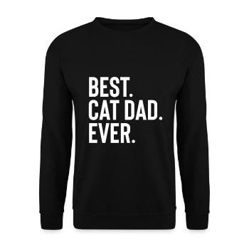 Meilleur chat papa jamais cadeau de fête des pères papa papa - Sweat-shirt Unisexe - noir - Devant - Alina (178cm) & Michal (187cm)
