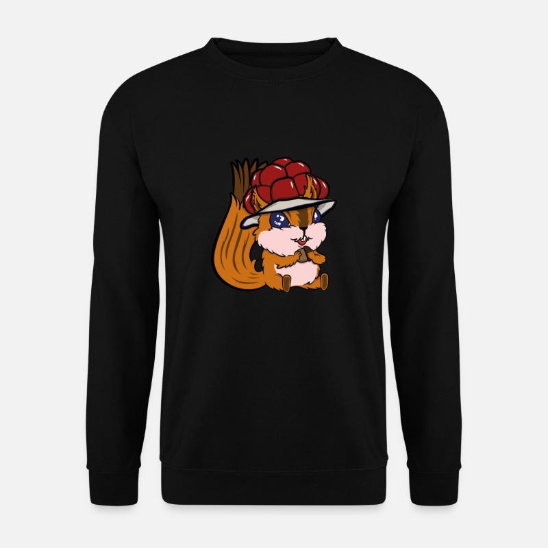 Bollenhut Schwarzwald Eichhörnchen Eichkätzchen - Unisex Pullover - Schwarz
