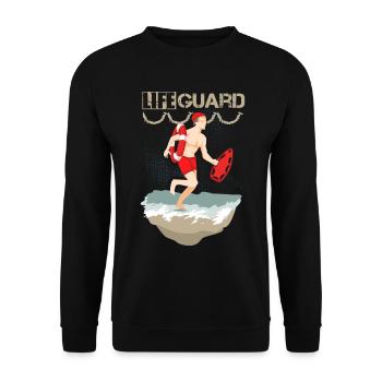 Nageur sauveteur - Sweat-shirt Unisexe - noir - Devant - Alina (178cm) & Michal (187cm)