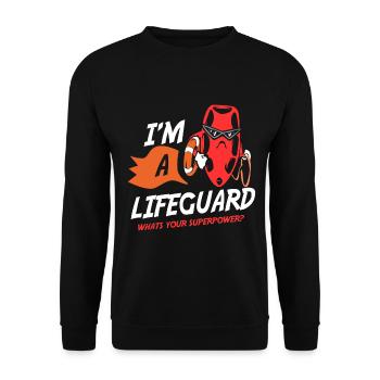 Nageur sauveteur - Sweat-shirt Unisexe - noir - Devant - Alina (178cm) & Michal (187cm)