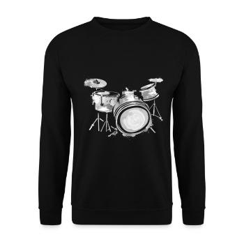 Drummer - Unisex Pullover - Schwarz - Vorne - Alina (178cm) & Michal (187cm)