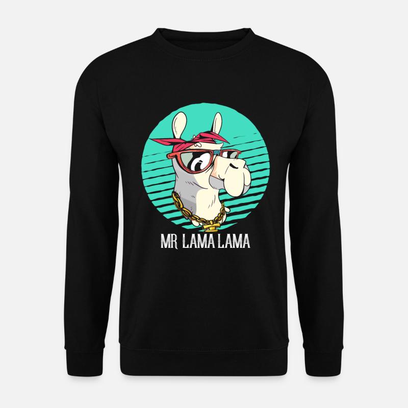 Llama - Unisex Pullover - Schwarz