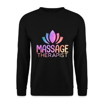 Massage Therapist - Sweat-shirt Unisexe - noir - Devant - Alina (178cm) & Michal (187cm)