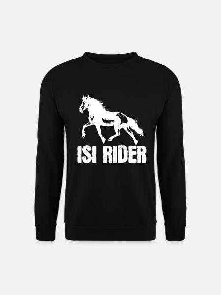 Islandpferd Isi Rider - Unisex Pullover - Schwarz
