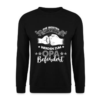 Bester Vater Sohn und Enkel Faust - Unisex Pullover - Schwarz - Vorne - Alina (178cm) & Michal (187cm)