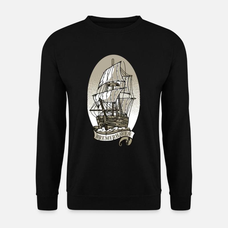 Bremerhaven Segelschiff - Unisex Pullover - Schwarz