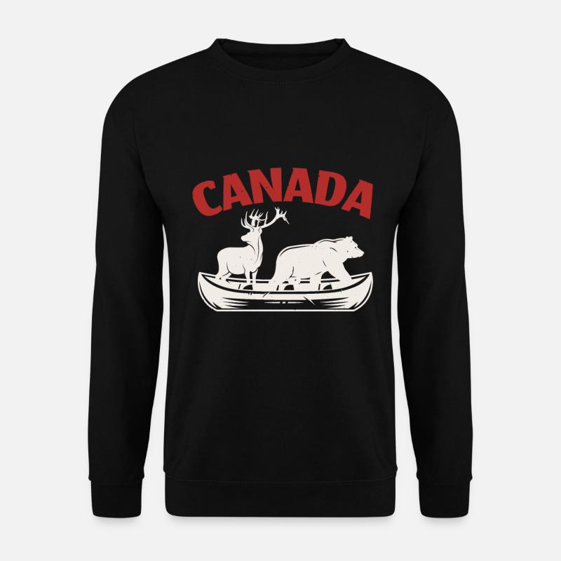 Canada pride Useh flag rocky mountains - Unisex Pullover - Schwarz