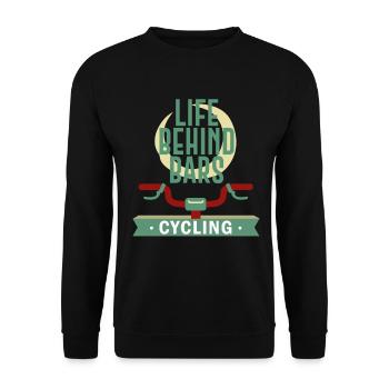 Life Behind Bars - Cycling - Unisex Sweatshirt - black - Front - Alina (178cm) & Michal (187cm)