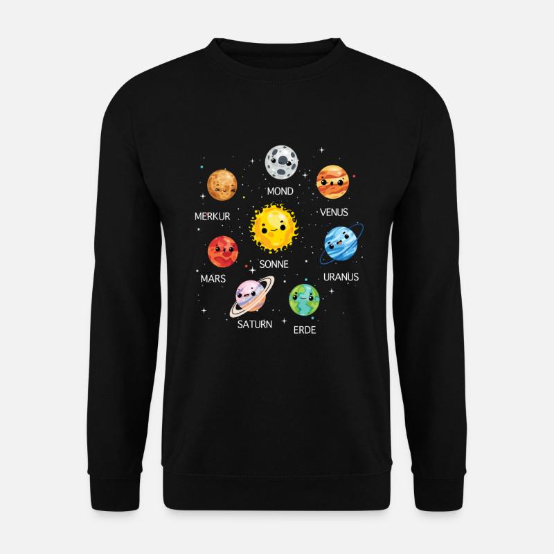 Sonnenystem Planeten Planet Universum - Unisex Pullover - Schwarz