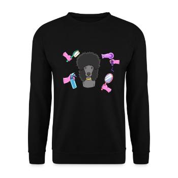 Dog Groomer Dog Groomer Pet Groomer - Unisex Sweatshirt - black - Front - Alina (178cm) & Michal (187cm)