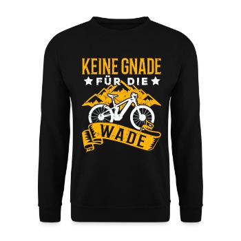 Keine Gnade für die Wade Fahrrad TShirt Geschenk - Unisex Pullover - Schwarz - Vorne - Alina (178cm) & Michal (187cm)