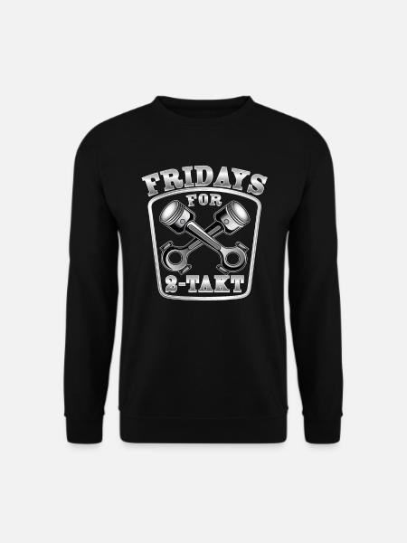 Fridays For 2-Takt Mopedahrer Zweitakt Mofafahrer - Unisex Pullover - Schwarz