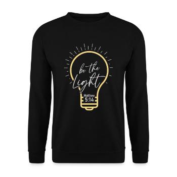 Christian Shirts Be The Light Matthew 514 - Sweat-shirt Unisexe - noir - Devant - Alina (178cm) & Michal (187cm)