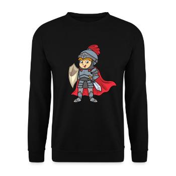 Chevalier amical comme conception de cadeau d'anniversaire - Sweat-shirt Unisexe - noir - Devant - Alina (178cm) & Michal (187cm)