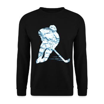 Hockey Joueur de hockey - Sweat-shirt Unisexe - noir - Devant - Alina (178cm) & Michal (187cm)
